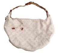 Louis Vuitton, A cream 'Onatah' monogrammed Mahina leather handbag,