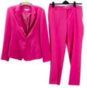 Calvin Klein, A bright pink ladies Calvin Klein suit, consisting of a jacket and trousers