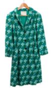 Marc Jacobs, A 2000's green wool coat, with snap closure buttons and green silk lining. size 4.