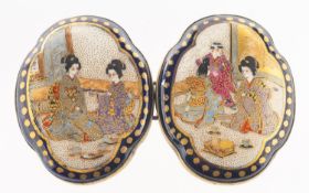 A Japanese Satsuma style belt buckle, (possibly Meiji era),