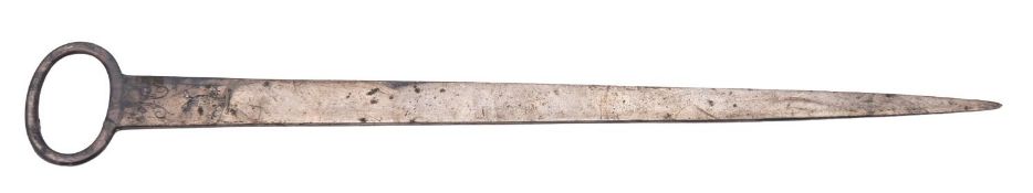 A mid-19th century provincial silver meat skewer, York 1850,