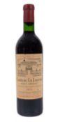 A bottle of Chateau La Lagure 1971 Haut Medoc, 3rd growth. No qty or vol shown.