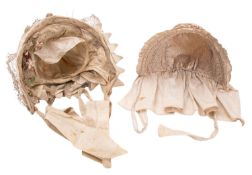 Two 19th Century bonnets.