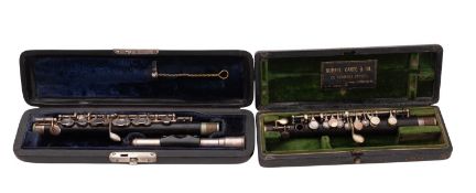 A 20th Century Augrich Hemmig ebony and nickel plated Piccolo.