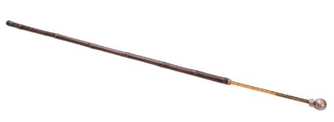 A late 19th Century silver mounted horse measuring stick.