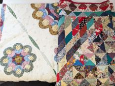 Two 20th Century patchwork quilts.