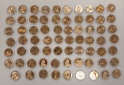 USA collection of Sacagawea Native American Dollar Coins x 69,