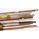 An early 20th Century Hardy Bros, Original Greenheart fly fishing rod.