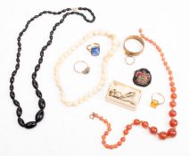 A large collection of various costume jewellery, including bangles, necklaces and brooches etc.