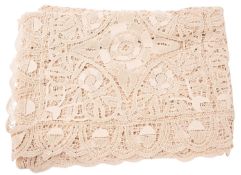 An 20th century machine lace tablecloth in the style of Brussels lace,