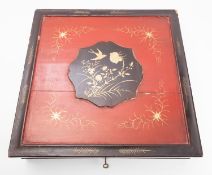 A 19th Century silk and silkwork shawl.