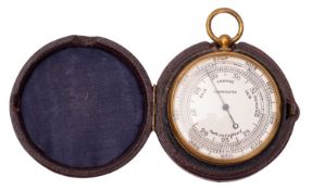 An early 20th Century English pocket barometer.