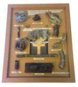 Pieces of wreckage recovered from the crash of a Lockhead P38 Lightning on Bush Farm, Thaxted.