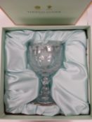 Thomas Goode Limited Edition Crystal Platinum Jubilee Goblet, mouth blown, hand cut,
