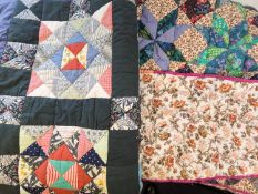 Two 20th Century patchwork quilts.