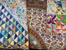 Two 20th Century patchwork quilts.