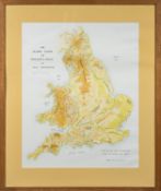 A print of The Salmon Rivers of England and Wales by Nigel Houldsworth 58 x 46cm, 76 x 63.