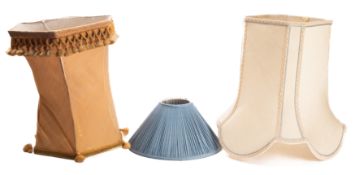 Ten various fabric lamp shades, 20th cen