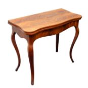 A George III mahogany serpentine card ta