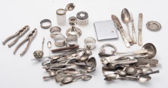 A silver dwarf candlestick, (damaged) to