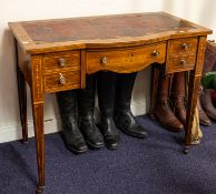 An Edwardian rosewood and inlaid ladies