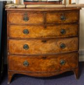 A late George II mahogany bowfront chest