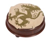 A Victorian burr walnut circular foot st