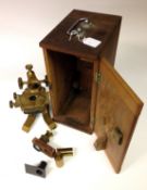 An early 20th Century brass microscope b