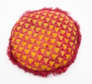 A pair of embroidered and black velvet r