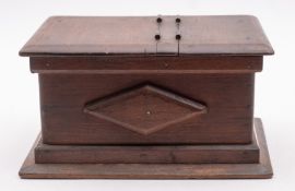 A stained hardwood ballot box, second ha