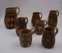 Seven Painted Pottery Handled Cups, Majiayao Culture