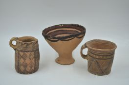 Three Painted Pottery Vessels, Majiayao Culture
