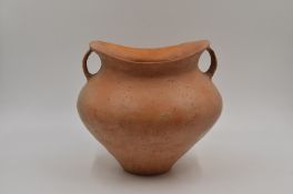 A Large Grey Pottery ‘Saddle-mouth’ Handled Jars, Neolithic Period, Siwa culture, c. 1350 BC