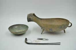 A Group of Chinese Bronze Artefacts,  Spring and Autumn Period (770-476 BC) and Later.