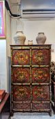 A Fine Tibetan Painted Cabinet, 19th-20th Century