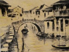 ‘Jiangnan Water Village’, Oil Painting