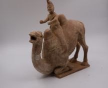 A Painted Pottery Figure of a Camel, Tang dynasty