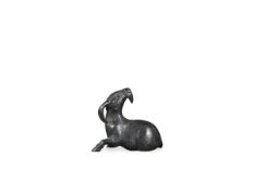 A Bronze Goat Paperweight, Qing dynasty,