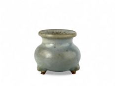 A Small Jun Blue-glazed Tripod Censer, Jin dynasty