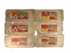 Six Indian Miniatures, c. 1900 or earlier