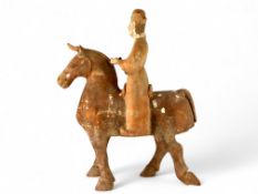 A Large Pottery Equestrian Group, Sixteen Kingdoms