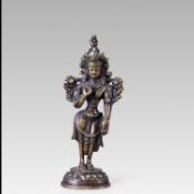 A Bronze standing Padmapani, Nepal, 19th century