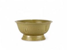 A Yue Celadon Lobed Bowl, Tang dynasty or later