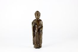 A Bronze Standing Amitabha Buddha, probably Japanese, 18th century or earlier
