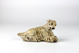 A Pottery Figure of a Seated Hound, Yuan dynasty