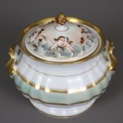 Deckeldose / Bonboniere - Porzellanfabrik Carl Hans Tuppack, Tiefenfurt, Mitte 19. Jh., Porzellan,