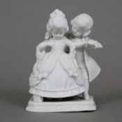 Galantes Kinderpaar - W. Goebel, Wilhelmsfeld-Oeslau, Anfang 20. Jh., weißes Biskuitporzellan, auf
