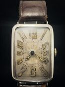 Omega Vintage Banana c.1919 Manual Wind Silver Rare Men's Watch Cal. 23.7S