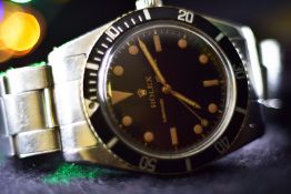 Rolex Vintage Submariner Double Reference Ref.6202/6204/5 c.1950/60 Very Rare Men's Wristwatch
