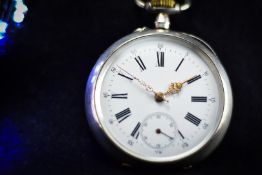 LUC Chopard Pocket Watch c.1900 0.800 Silver Case Ancre (Anchor) 15j